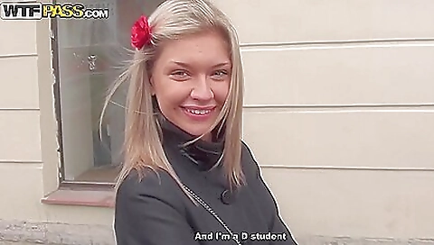 Sexy blonde slut gets her tight ass drilled