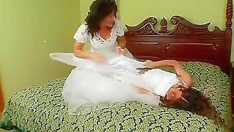 Sexy brunette girl has her face and ready engulfs