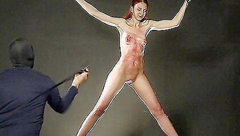 Sexy brunette hair in a stripper fuck