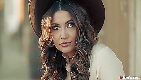 Sexy young brunette hair with her boyfriend