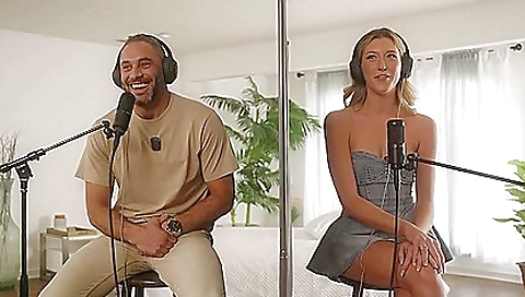 Brunette gets her pussy eaten and mouthful