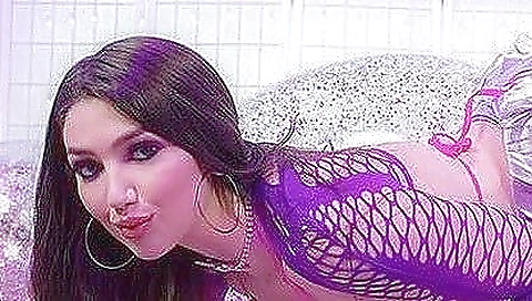 Sexy brunette masturbation with dildo