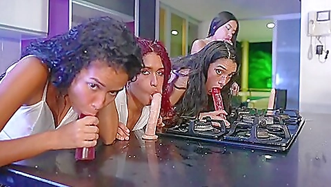 Shapy and busty brunette model masturbation